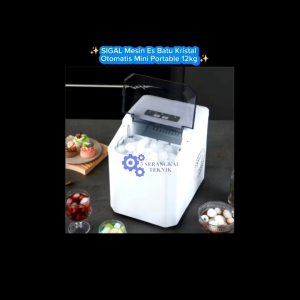 SIGAL Mesin Es Batu Kristal Otomatis Mini Portable Ice Maker 12kg 150W - YH-16