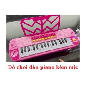 Đàn Piano cho bé có Mic tặng kèm 3 Pin AA Maxell- Đồ chơi âm nhạc cho bé phát triển năng khiếu ngôn ngữ