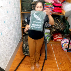 Võng dù xanh 2 lớp cá sấu kèm 3m dây giao đại lý