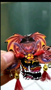 Miniatur barongan reog mainan DEVIL TELON MERAH ORANGE jawa timur reog gantungan kunci souvenir