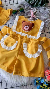 หมอนบ้าน เสื้อผ้า จับ ราคา ลินิน ผสม คอต ตอน ใส่ สบาย มีกระเป๋า 2 ข้างมา พร้อม หมวกเข้าชุด