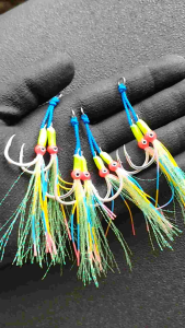 Assist Hook FULL GID Iseama Putih 16 18 20 untuk jig uk 40-150gr | Double hook + rumbai