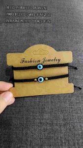 [LX] Blue Evil Eye Bracelet With Golden Beads Gelang Tali Mata Biru Dengan Manik Emas For Kids Men Women Female Male Couple  Bestie Friendship Love Bangles Jewelry Gift Birthday Daily Auspicious Protection Chain