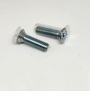 2pcs Baut 10 Doorlock M6x20 Baut Obeng Kepala Rata Untuk Mobil Ukuran M6x20