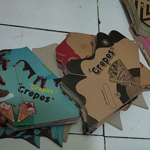 Kemasan kertas crepes waffle croffle ukuran x175 cm / kertas leker 15x175 cm