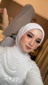 Slayer pengantin mutiara/veil pengantin mutiara/hijab akad nikah/hijab instan pengantin