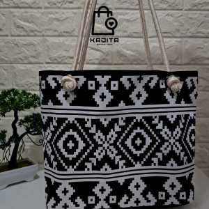 Kadita - Tas Wanita Tote Bag Motif Batik Celina Tali Sumbu Kekinian Terbaru Estetik