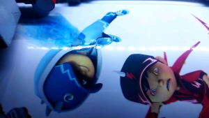 Sticker BOBOIBOY Size 8 cm Vinyl Graftac Putih Tahan Air