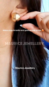 Anting Tusuk S925 Wanita Desain Setengah Lingkaran