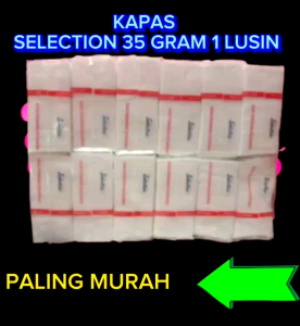 12 PACK KAPAS 35 GR selection FACIAL COTTON KAPAS KECANTIKAN