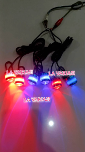 Lampu Mata Elang Flash 3 Mode Panoramic Plus Breket Spion Sepasang