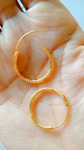 Anting Gipsy Motif Spasi Titanium Gold Anti Luntur Terbaru