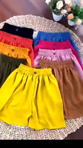 Celana Kulot Hotpants Crinkle Pendek Wanita Variasi Kancing Premium