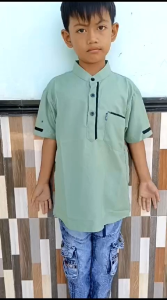 Kemeja Koko anak Pakaian Koko anak Baju muslim