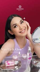 Justmine Beauty Skincare Paket Night Glow Untuk Memutihkan & Membuat Wajah Glowing Permanen Produk Aman Halal & BPOM 100% HALAL MUI