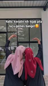 Hijab Pita Paris Jadul Coquette Bordir pita II Jilbab Segi Empat II Kerudung wanita Beat Saller