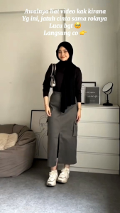 CIZY SKIRT ROK CARGO WANITA TWILL IMPORT STREACH MELAR PREMIUM