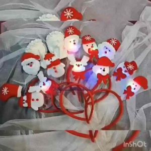 BANDO NATAL LED & NON LED ALL SIZE ANAK DAN DEWASA / BANDO SANTA CLAUS PER ELASTIS IMPORT / BANDO NATAL ANTENA TIUNG / FLEXIBEL CHRISTMAS HEADBAND