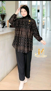 ONE SET SONGKET ORY ASHILLA MESSI/SETCEL RAYON MOTIF BUNGA