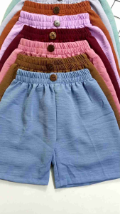 3 PCS CELANA PENDEK ANAK PEREMPUAN HOTPANTS CRINKLE AIRFLOW