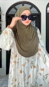 Gamis Set Hijab Gamis Rayon Wanita Lavanya bergo Gamis Rayon Terbaru