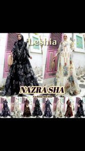 (2oN) ALYA LESIA PUSPITA  Baju Gamis Set Syari Wanita Muslimah Leshia Series By Alya Syari. Nazra Sha