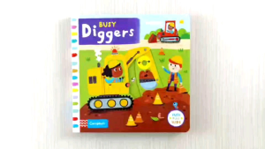 Campbell Busy Diggers Push Pull Slide Board Book