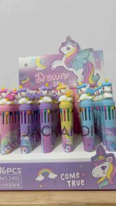 Pulpen Anak 10 Warna My Little Pony Unicorn Pen Gel Cetek 3D Kartun Lucu Karakter 0.5mm
