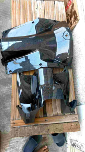 Legshield Tengah dan Atas Beat FI 2012-2015 Karbon