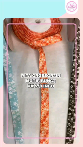 PGM32 Pita Grossgrain Motif Bunga 5/8 inch (Permeter)