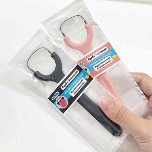 OBECON ที่ขูดลิ้นสแตนเลส  Tongue scraper  แปรงทำความสะอาดลิ้น ลดกลิ่นปาก แบบมีด้ามจับ