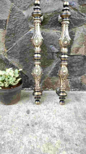 Handle Pintu Rumah Kuningan Antik Motif Luxor Yoyo 55 cm 2 Pcs