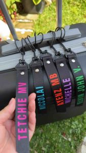 PERSONALIZED LUGGAGE TAG Colored font  - size: 1x7 inches
