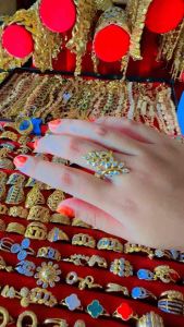 CINCIN DAUN BATU EMAS SUASA 375 / 18K