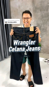Celana jeans Panjang Pria Wrangler Non Streat Reguler Fit Denim Besic 27-38