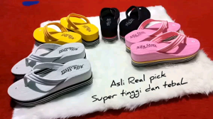 Qila76 - Sandal wedges Blaster wanita / Sandal Pelangi Wanita Trendy