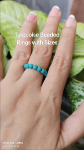 Natural Stone Beaded Ring Peridot Stone Citrine Stone Apricot Stone turquoise Stone Hematite Stone Blessed Ring