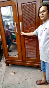 LEMARI KAYU SLEDING 2 pintu/lemari geser