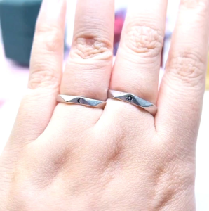 Cincin Couple Silver Adjustable S37 | Pasangan | Nikah | Lamaran | Hadiah | Tunangan 925 Perak | Aksesoris Pria Wanita