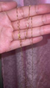 COD PAWNABLE 18K Saudi Gold Mini Paperclip Chain Necklace(Lightweight )✨