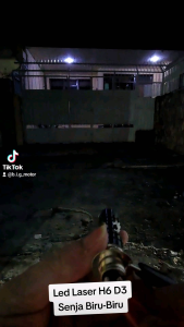 Lampu Depan Motor H6 Laser Senja Biru-Biru D3 AC-DC Universal Matic Bebek