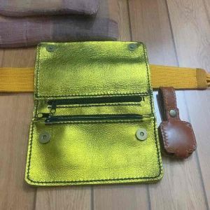 (พระสงฆ์) (สีทอง) กระเป๋าจิงโจ้หนังวัว พระ ภิกษุ พระสงฆ์ สามเณร แม่ชี นักบวช (สีทอง)