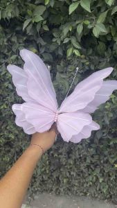 Bunga Giant Flower Bunga Hiasan Kain Organdi Model Kupu Kupu Dekorasi Pelaminan ukuran 36cm x 23cm