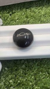 Natural Scapolite Cat Gems Eye 29.5ct Black Cabochon 18.2mm Rare Chatoyant Gemstone Round