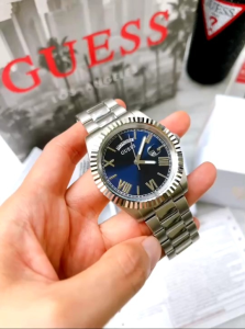 นาฬิกาข้อมือ GUESS CONNOISSEUR Men Watches Silver Stainless Steel Case