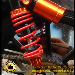 Shock Belakang RX KingGLMegaproTiger Supra Smash Jupiter Vega dll.ANSWER 007 -270mm-320mm-340mm Tabung Miring Warna REDYELLOW & WHITE