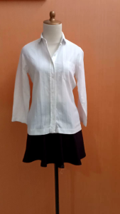 atasan kemeja wanita putih bordir KOBE SHIRT cewek M L kerja kantor kuliah