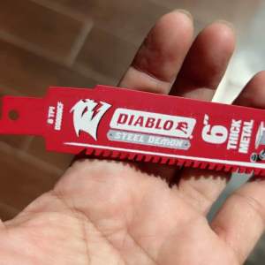 Diablo 6 in. 8 TPI Steel Demon Carbide Reciprocating Saw Blade for Thick Metal Cutting