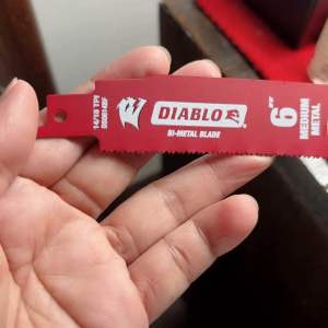 Diablo 6 in. 14/18 TPI Steel Demon Bi-Metal Reciprocating Saw Blade for Medium Metal Cutting