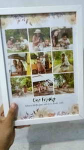 Cetak Foto Plus Bingkai Akrilik / Papan MDF Ukuran A4 21x29.7 (Family Series)
